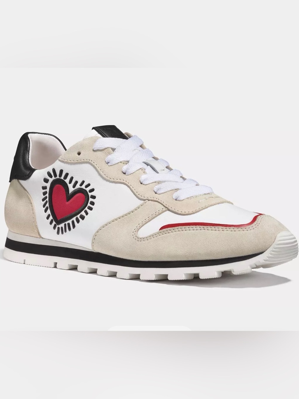 Coach Limited Edition Keith Haring Love C118 Runner Heart Leather Size 7